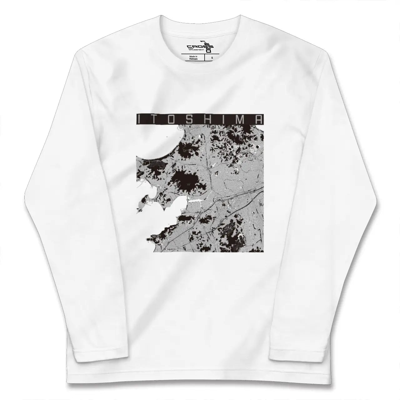 【糸島（福岡県）】地図柄ロングスリーブTシャツ
