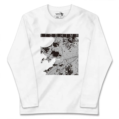 【糸島（福岡県）】地図柄ロングスリーブTシャツ