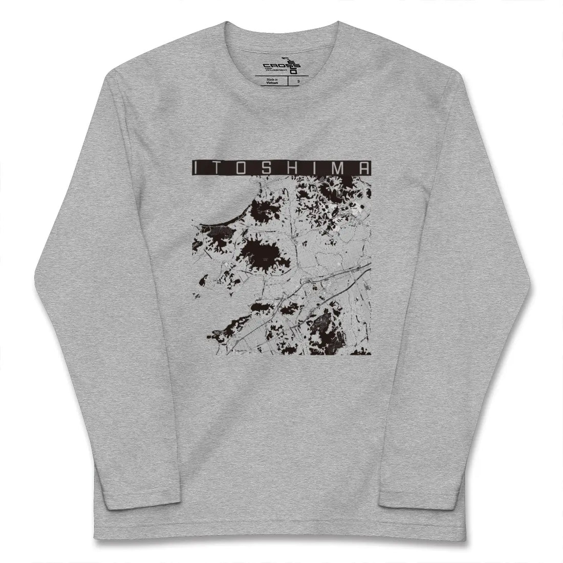 【糸島（福岡県）】地図柄ロングスリーブTシャツ