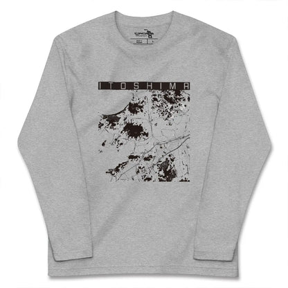 【糸島（福岡県）】地図柄ロングスリーブTシャツ