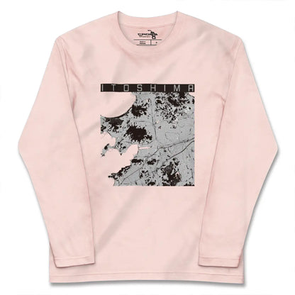 【糸島（福岡県）】地図柄ロングスリーブTシャツ