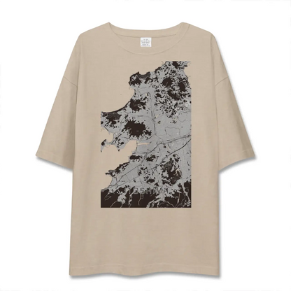 【糸島（福岡県）】地図柄ビッグシルエットTシャツ