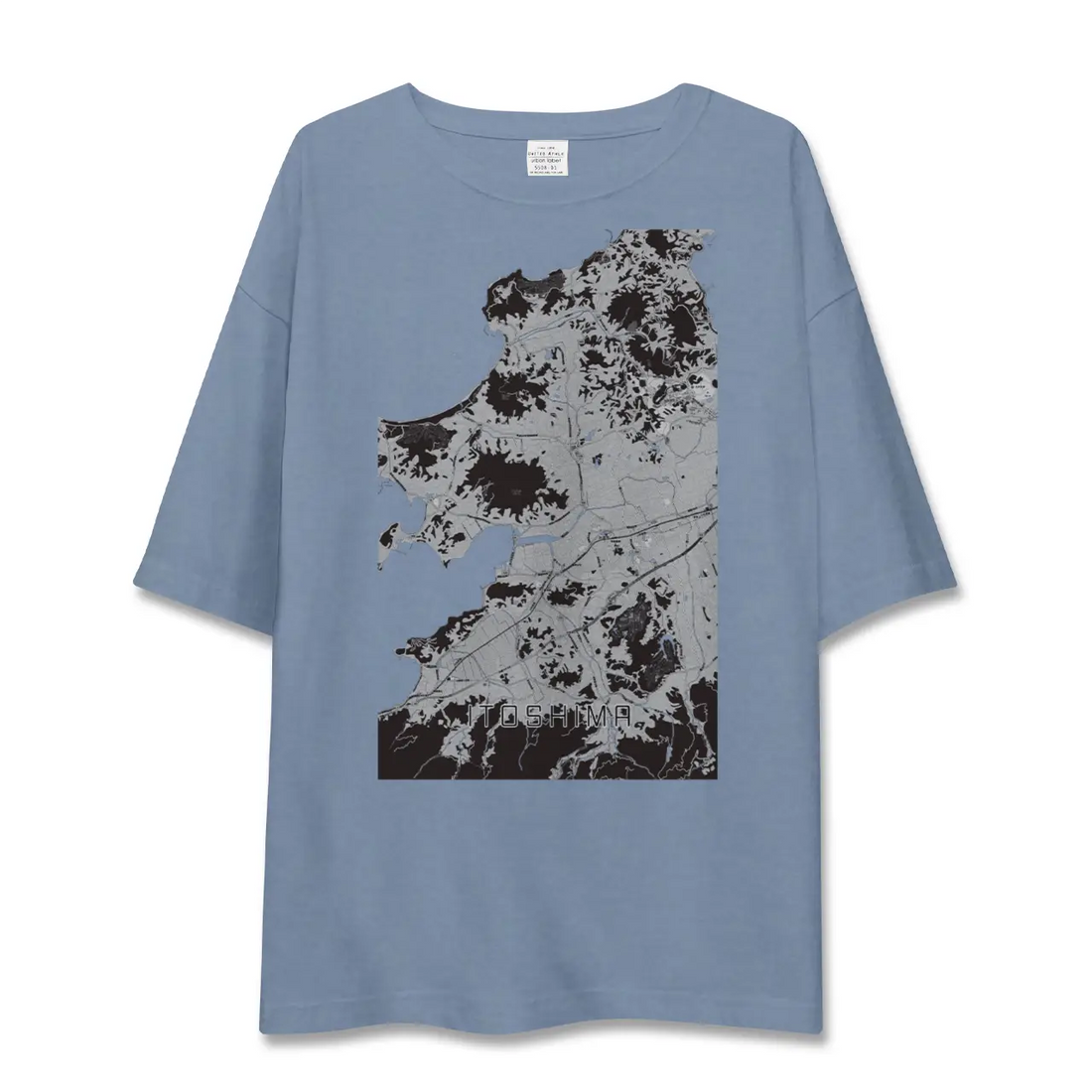 【糸島(福岡県)】地図柄ビッグシルエットTシャツ