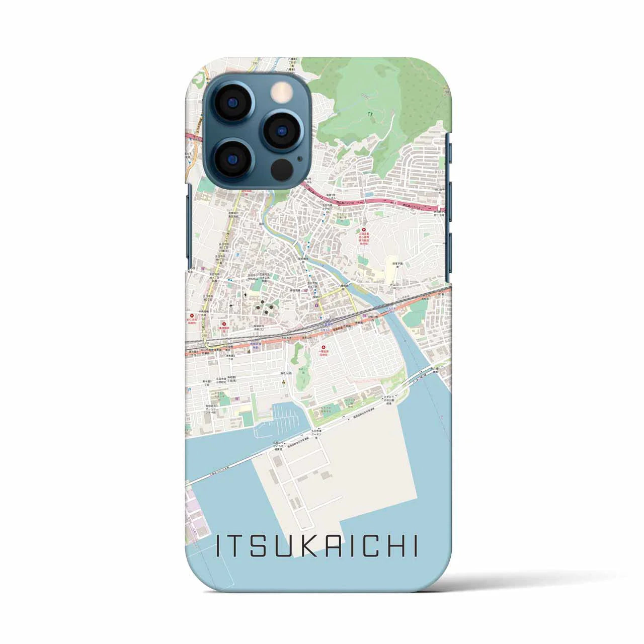 【五日市（広島県）】地図柄iPhoneケース（バックカバータイプ）