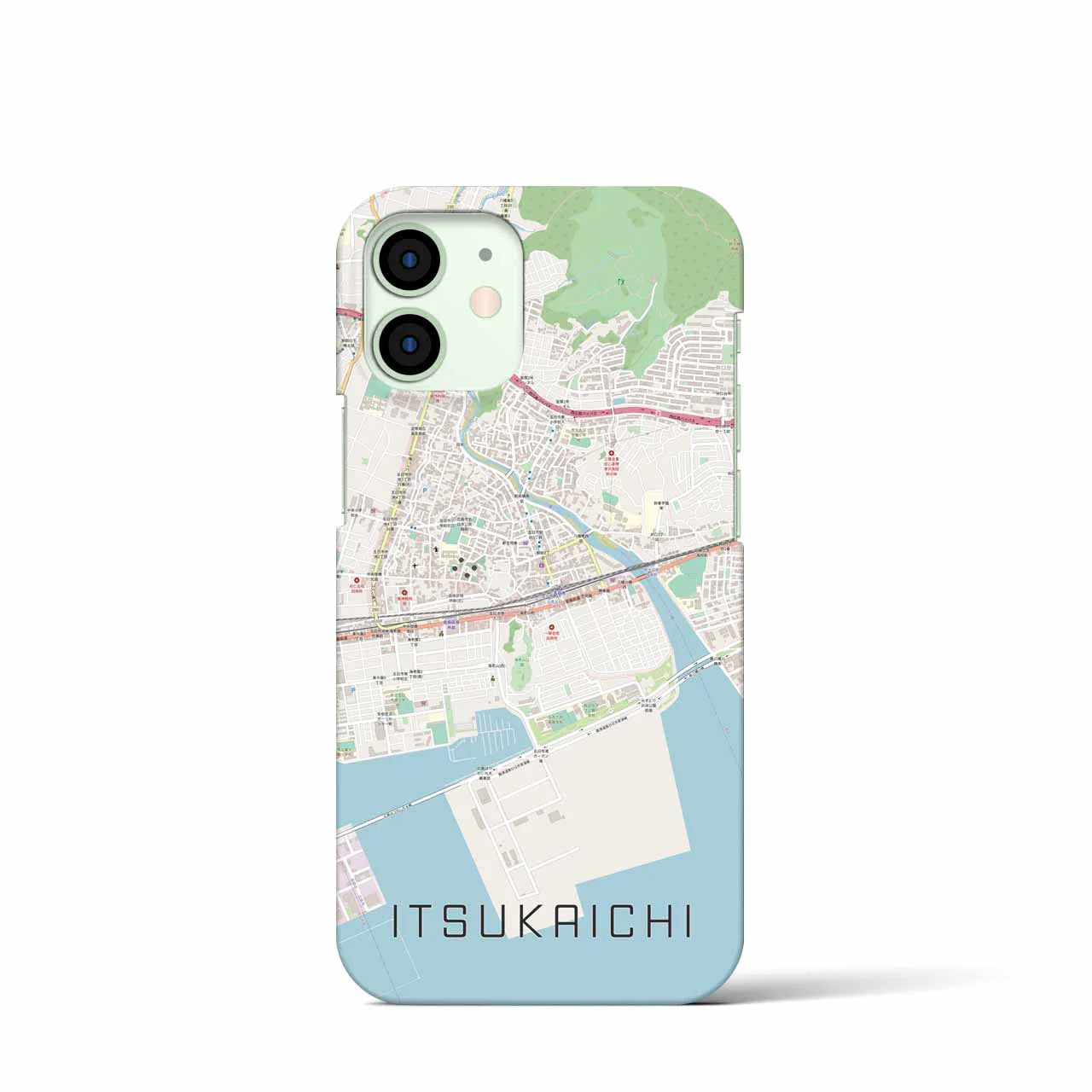 【五日市（広島県）】地図柄iPhoneケース（バックカバータイプ）