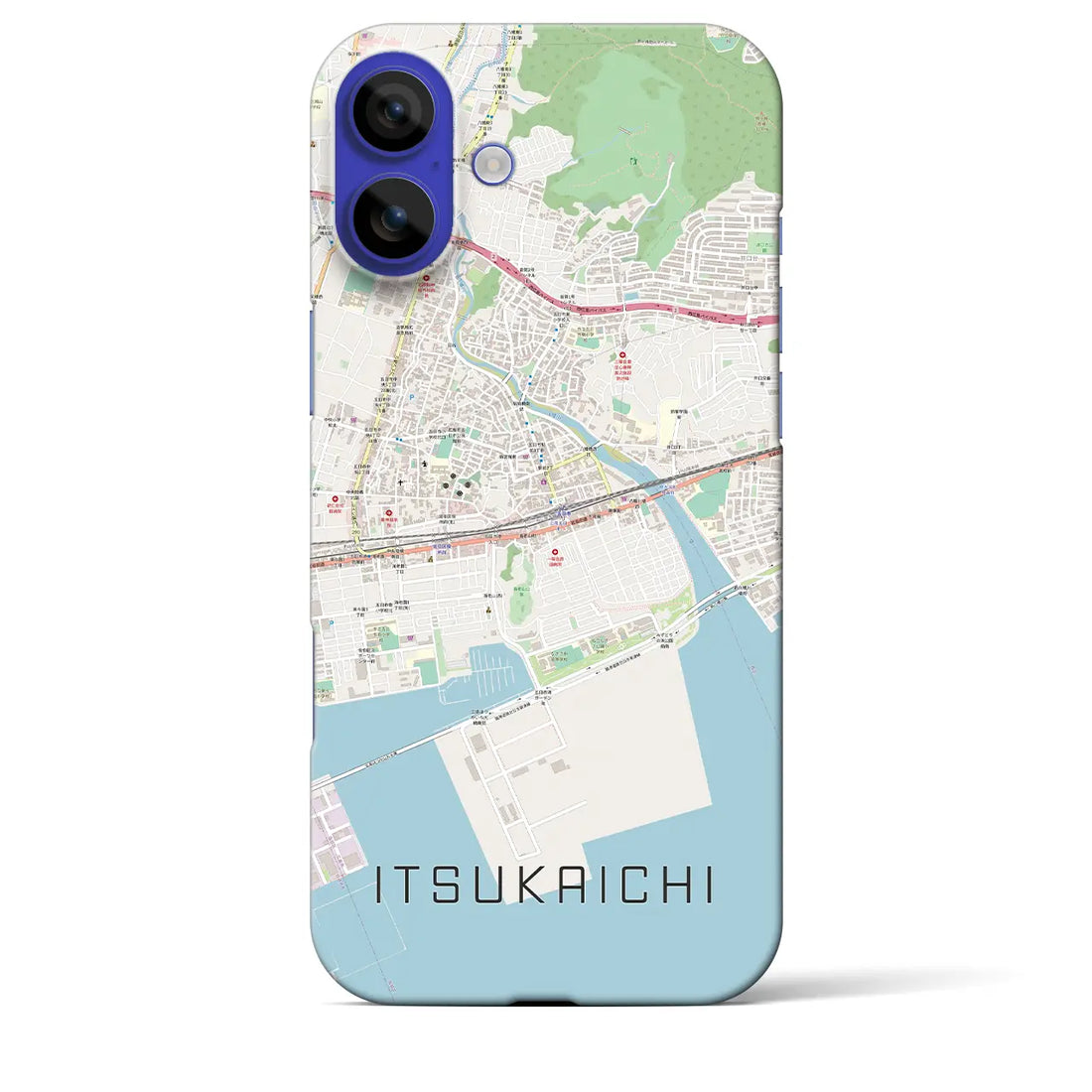 【五日市(広島県)】地図柄iPhoneケース(バックカバータイプ)ナチュラル・iPhone 16 Pro Max 用