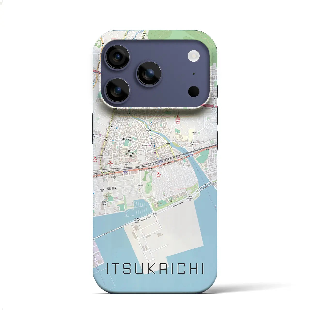 【五日市（広島県）】地図柄iPhoneケース（バックカバータイプ）