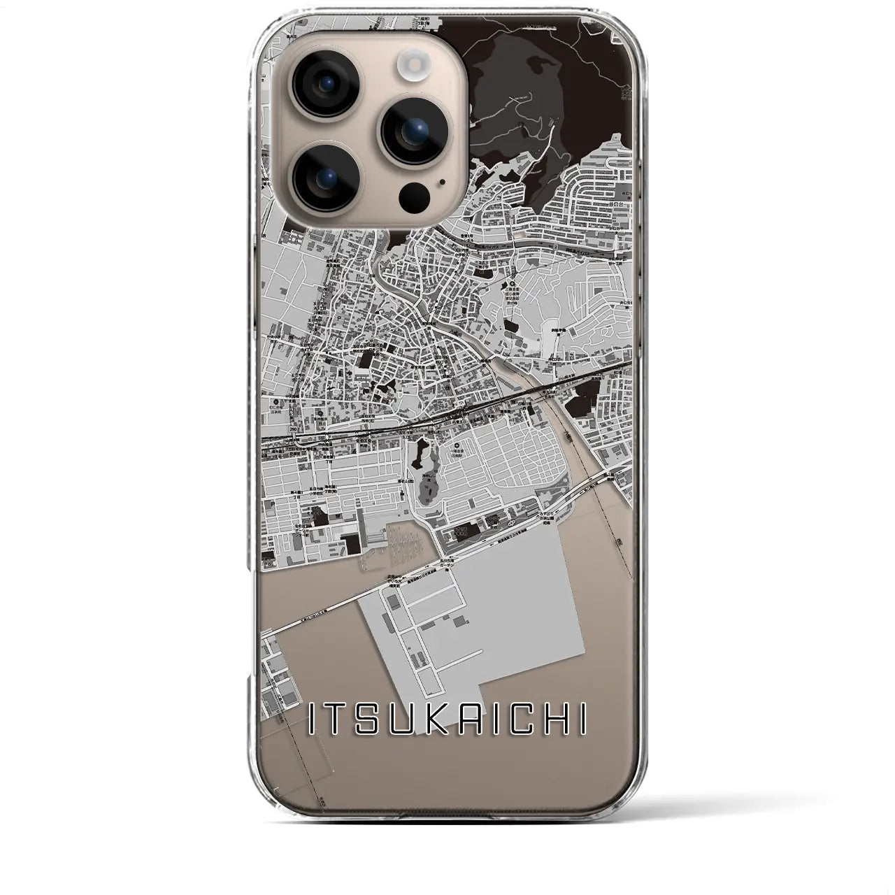 【五日市（広島県）】地図柄iPhoneケース（クリアタイプ）