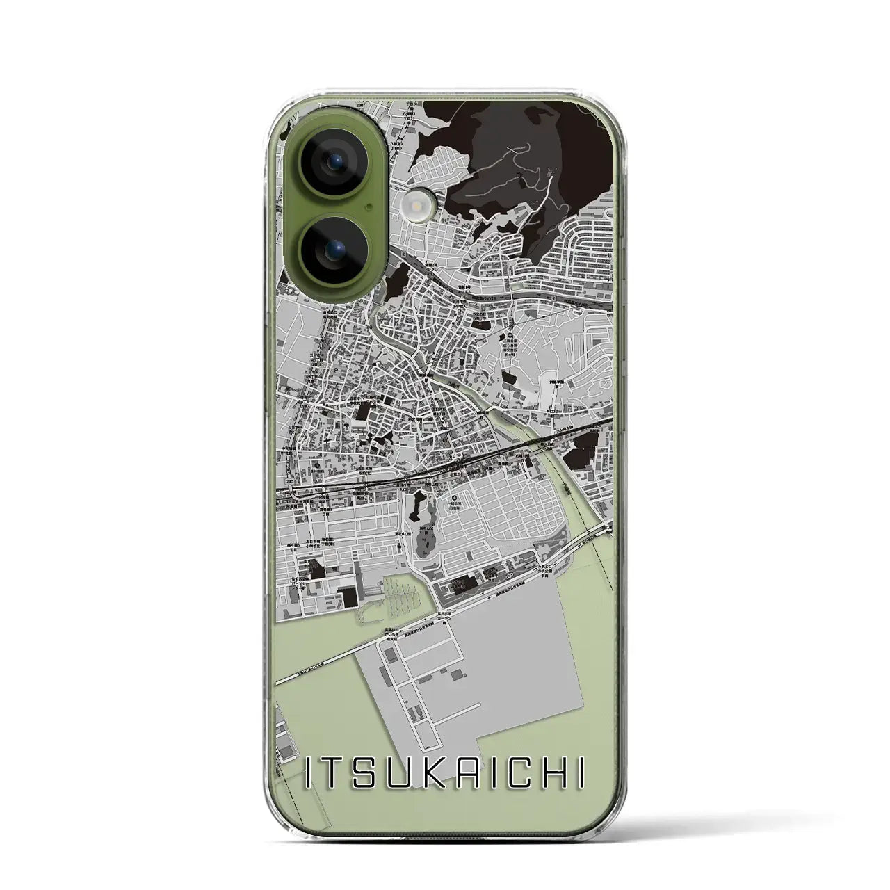 【五日市（広島県）】地図柄iPhoneケース（クリアタイプ）