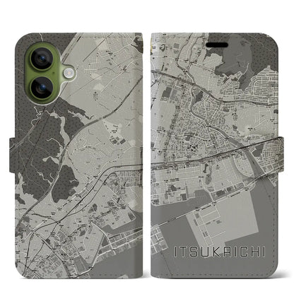 【五日市（広島県）】地図柄iPhoneケース（手帳タイプ）