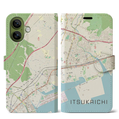 【五日市（広島県）】地図柄iPhoneケース（手帳タイプ）