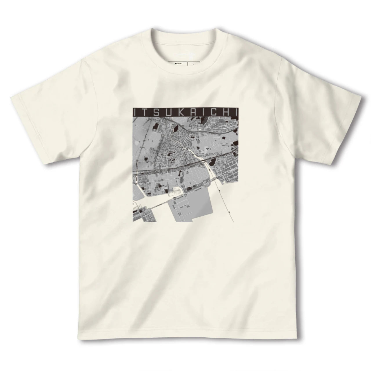 【五日市（広島県）（広島県）】地図柄ヘビーウェイトTシャツ