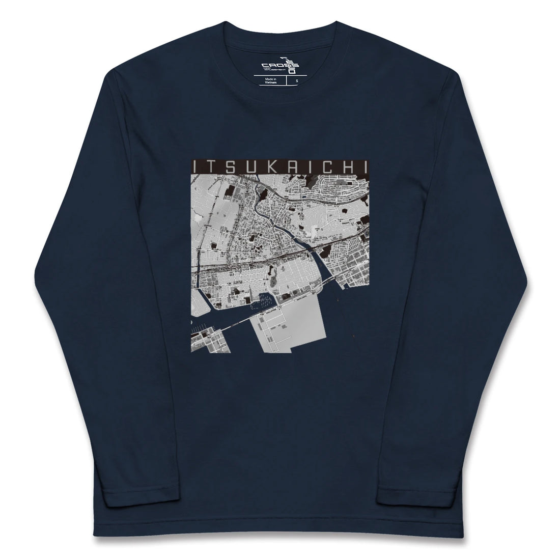 【五日市(広島県)(広島県)】地図柄ロングスリーブTシャツ