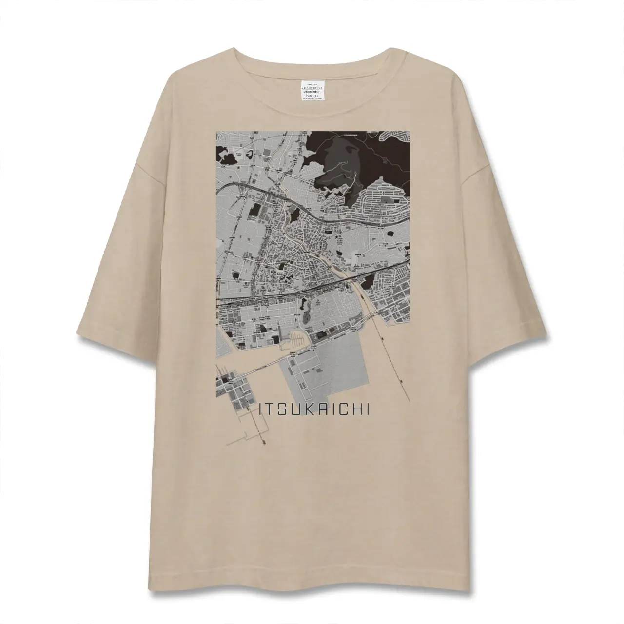 【五日市（広島県）（広島県）】地図柄ビッグシルエットTシャツ