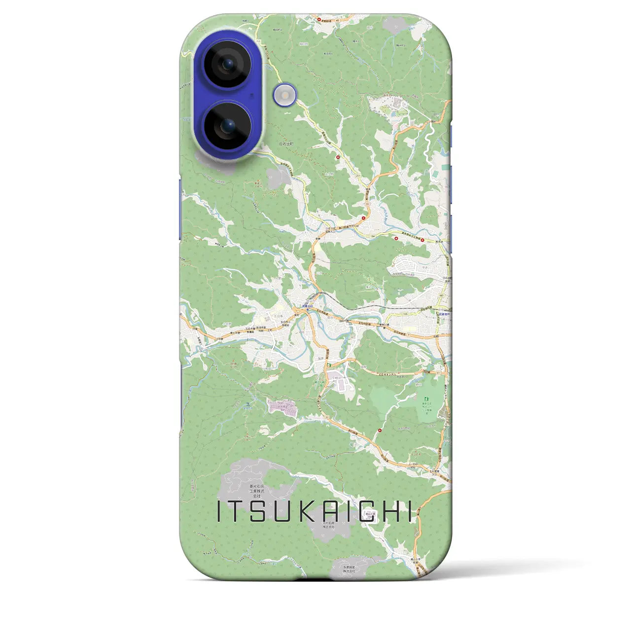 【五日市（東京都）】地図柄iPhoneケース（バックカバータイプ）ナチュラル・iPhone 16 Pro Max 用