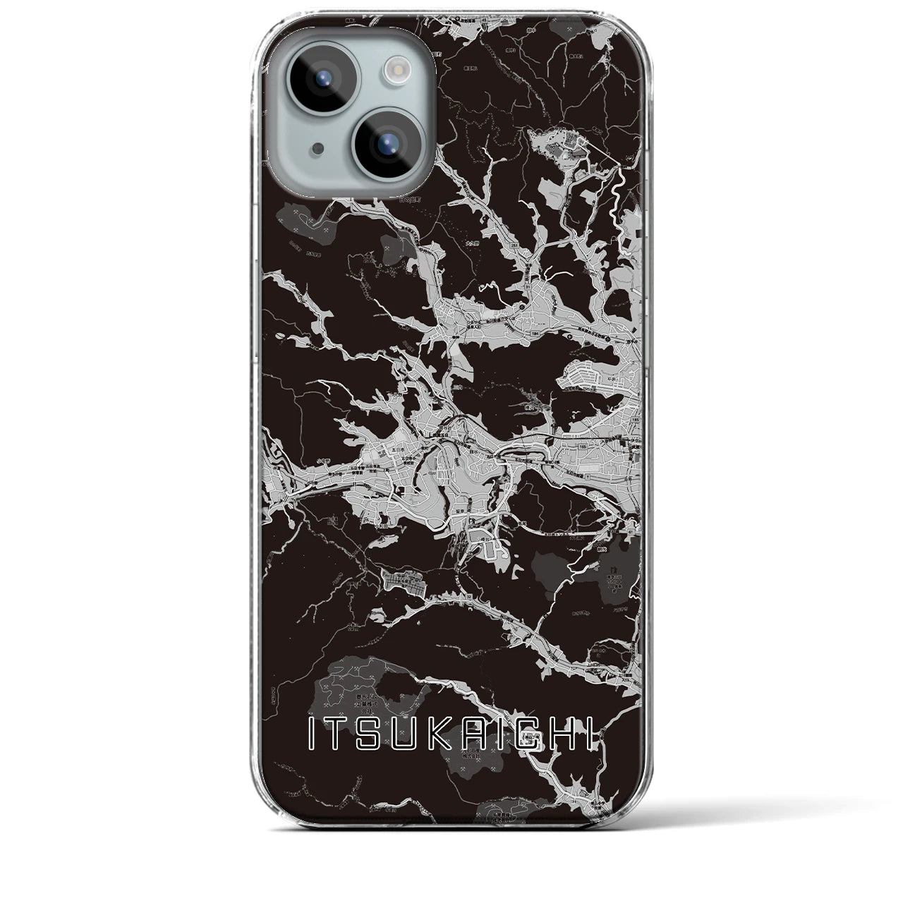 【五日市（東京都）】地図柄iPhoneケース（クリアタイプ）