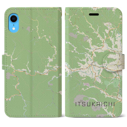 【五日市（東京都）】地図柄iPhoneケース（手帳タイプ）ナチュラル・iPhone XR 用