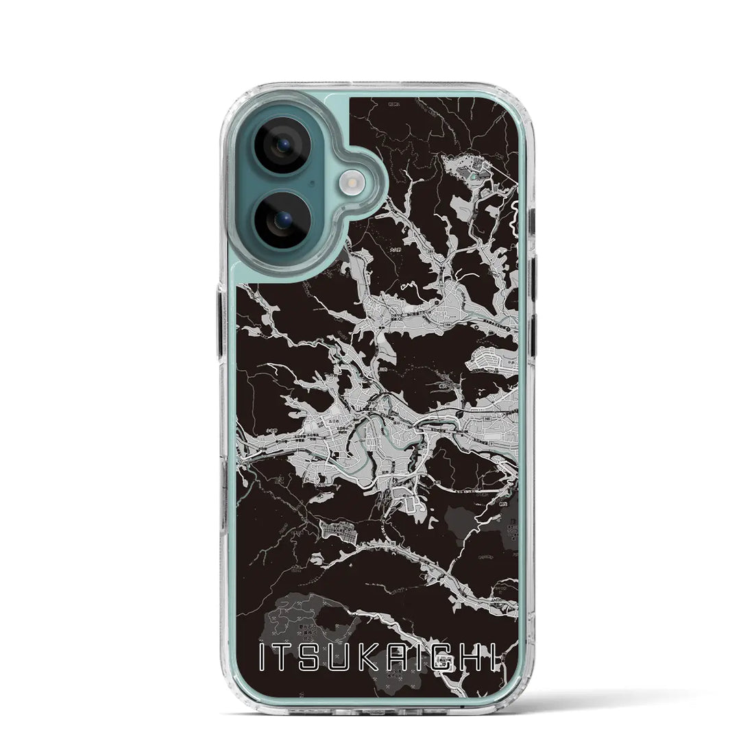 【五日市（東京都）】地図柄iPhoneケース（MagSafeタイプ）モノトーン・iPhone 16 Pro 用
