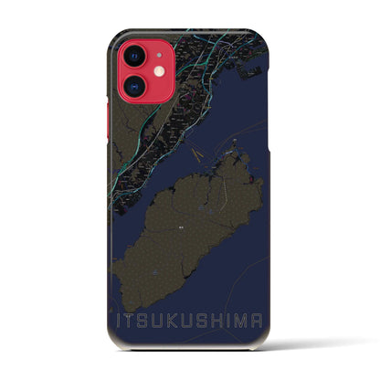 【厳島（広島県）】地図柄iPhoneケース（バックカバータイプ）