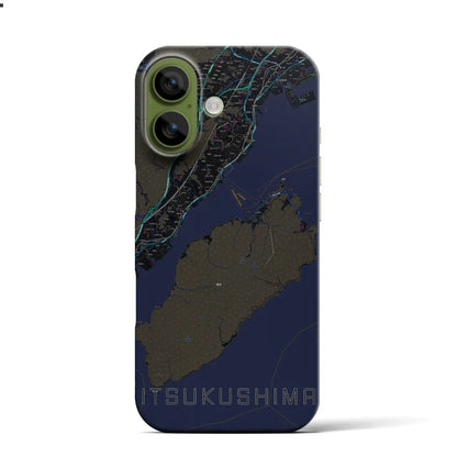 【厳島（広島県）】地図柄iPhoneケース（バックカバータイプ）