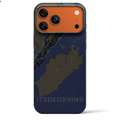 【厳島（広島県）】地図柄iPhoneケース（バックカバータイプ）