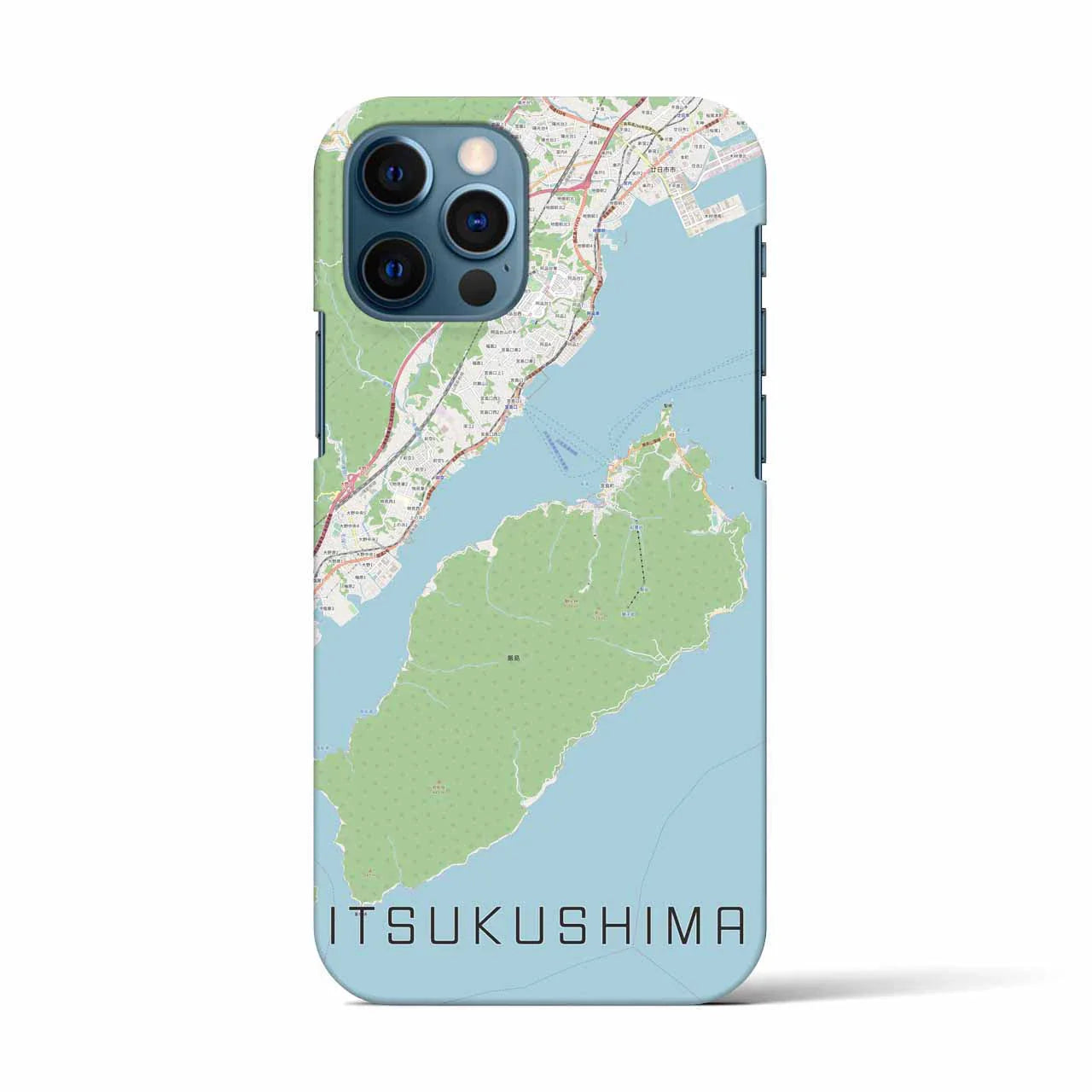 【厳島（広島県）】地図柄iPhoneケース（バックカバータイプ）