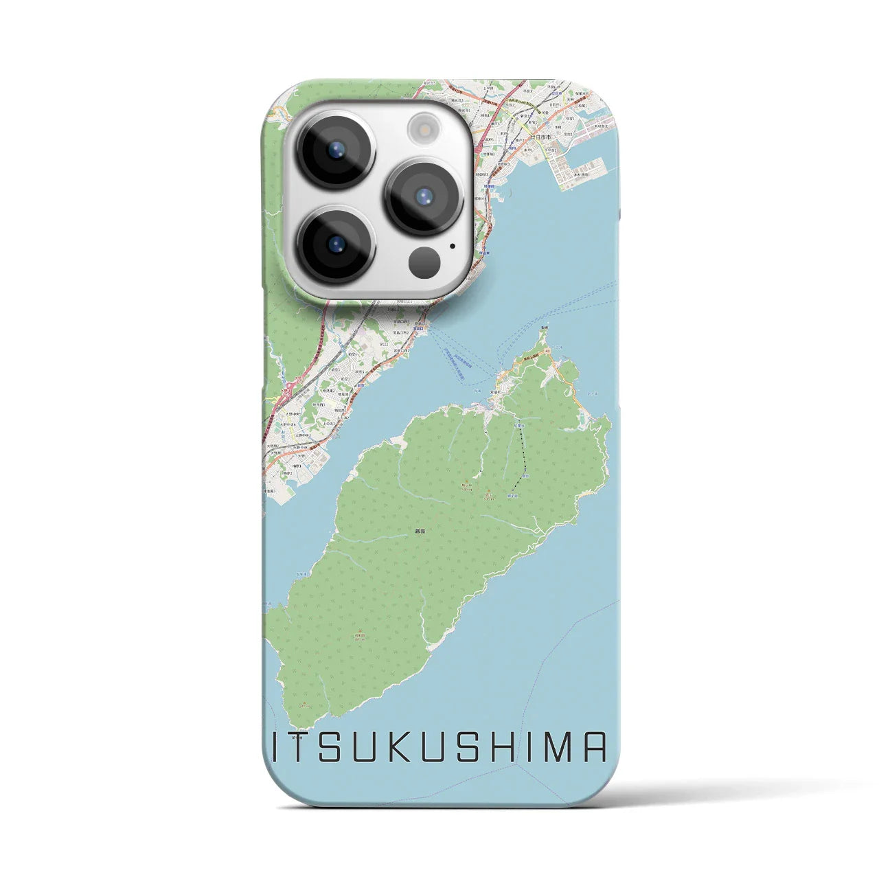 【厳島（広島県）】地図柄iPhoneケース（バックカバータイプ）