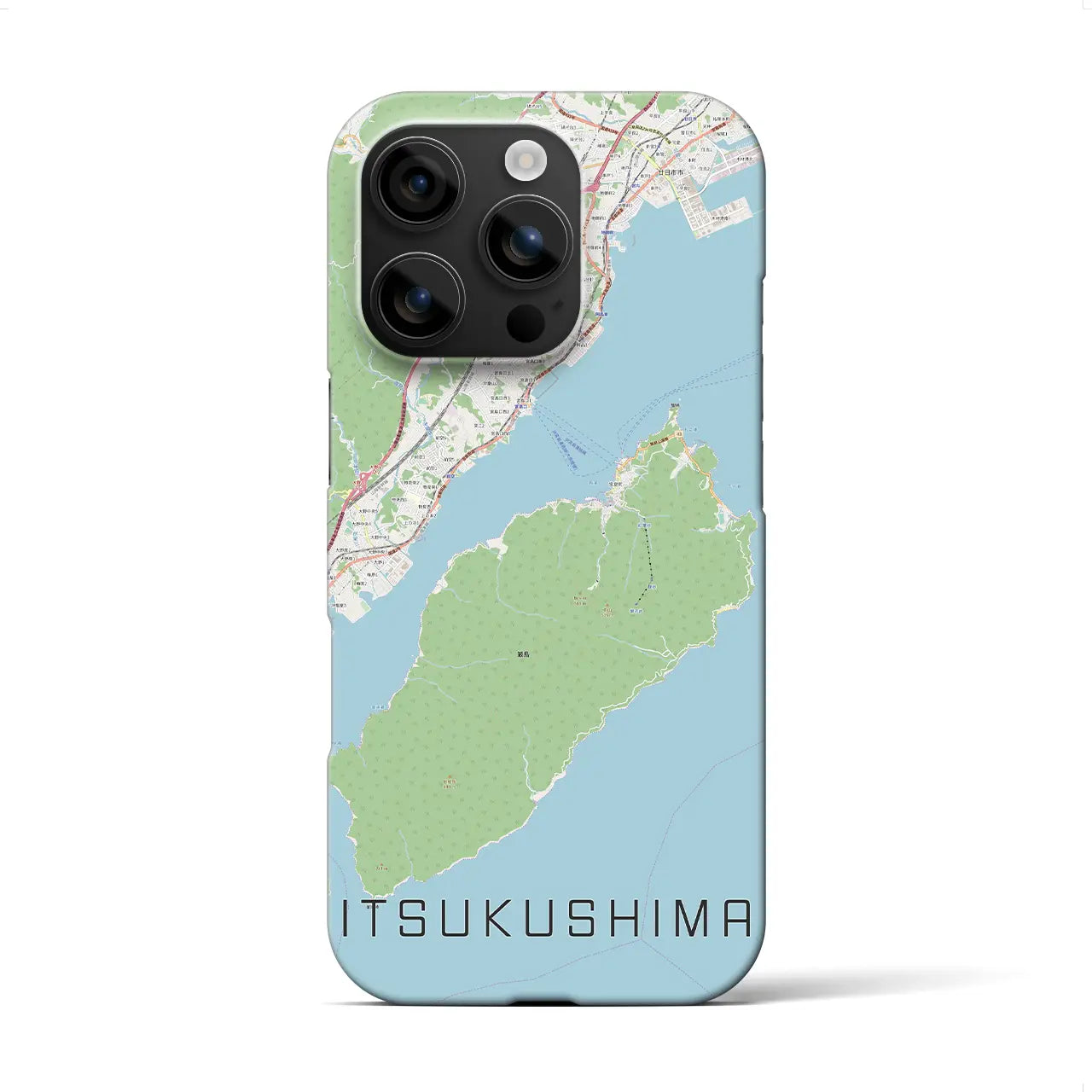 【厳島（広島県）】地図柄iPhoneケース（バックカバータイプ）