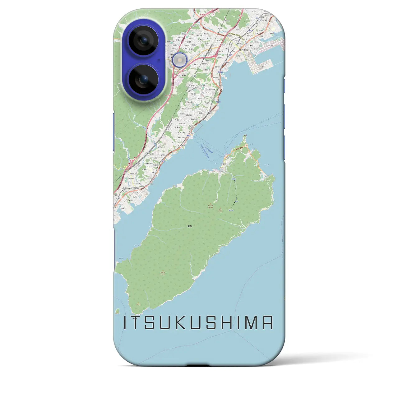 【厳島（広島県）】地図柄iPhoneケース（バックカバータイプ）ナチュラル・iPhone 16 Pro Max 用