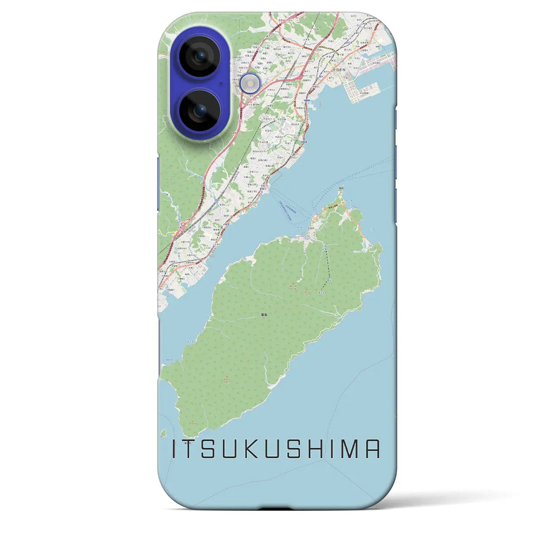 【厳島(広島県)】地図柄iPhoneケース(バックカバータイプ)ナチュラル・iPhone 16 Pro Max 用