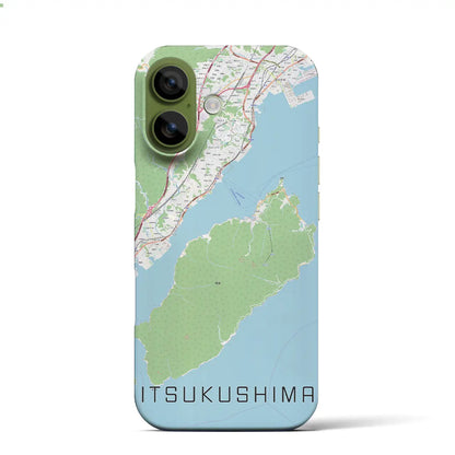 【厳島（広島県）】地図柄iPhoneケース（バックカバータイプ）