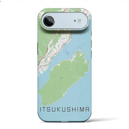 【厳島（広島県）】地図柄iPhoneケース（バックカバータイプ）