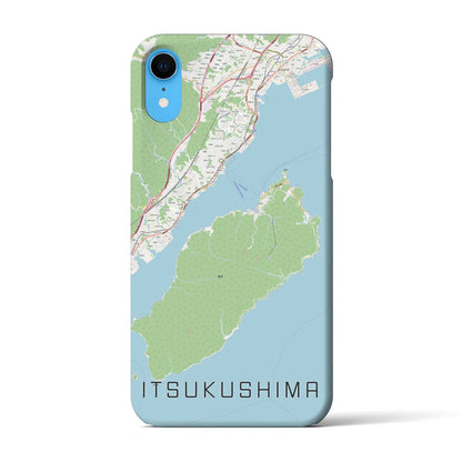 【厳島（広島県）】地図柄iPhoneケース（バックカバータイプ）