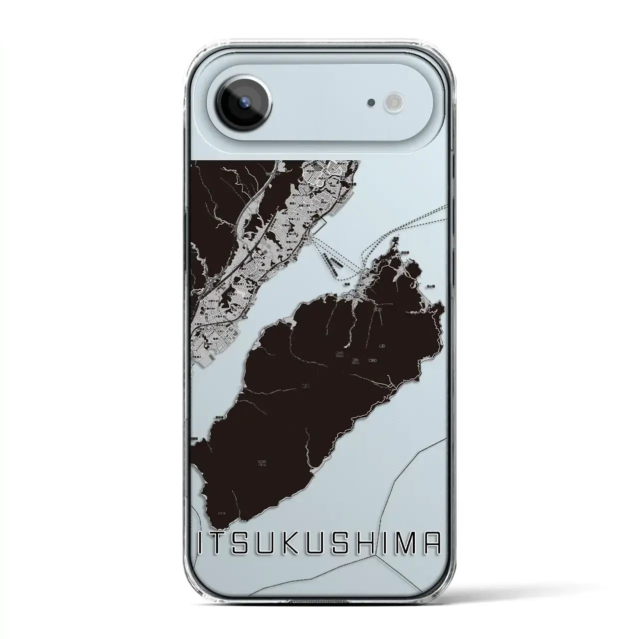 【厳島（広島県）】地図柄iPhoneケース（クリアタイプ）