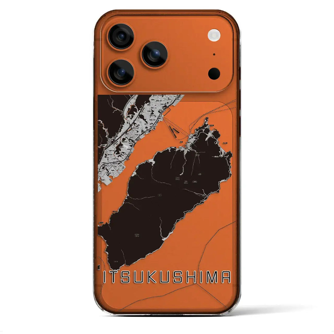 【厳島（広島県）】地図柄iPhoneケース（クリアタイプ）