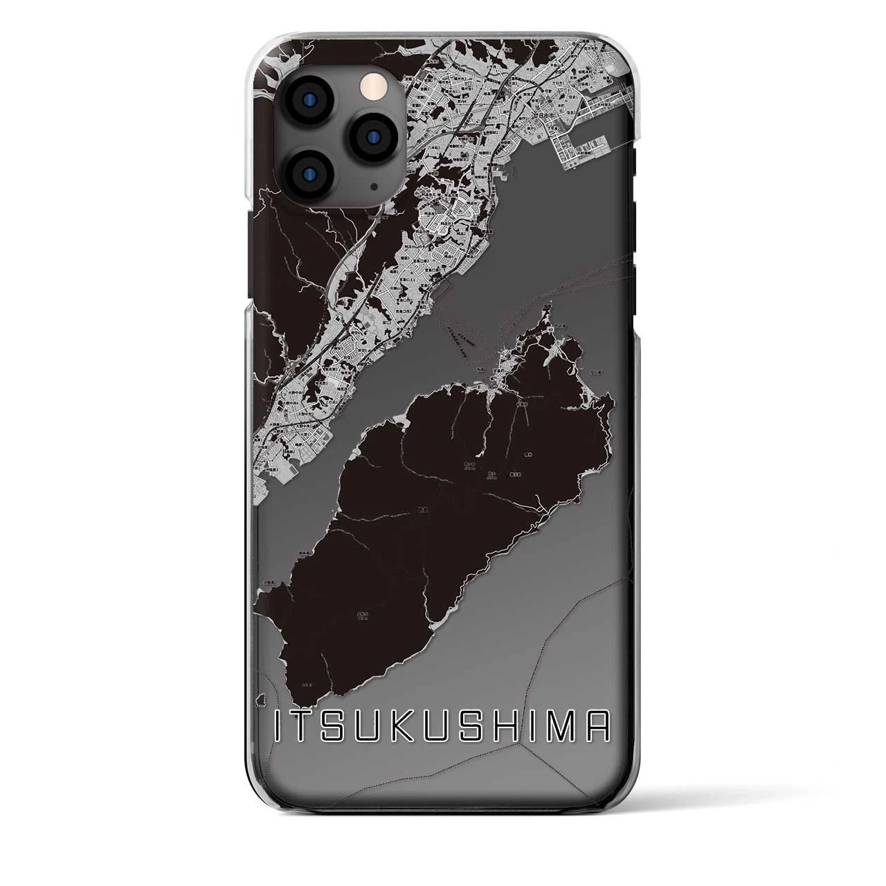 【厳島（広島県）】地図柄iPhoneケース（クリアタイプ）