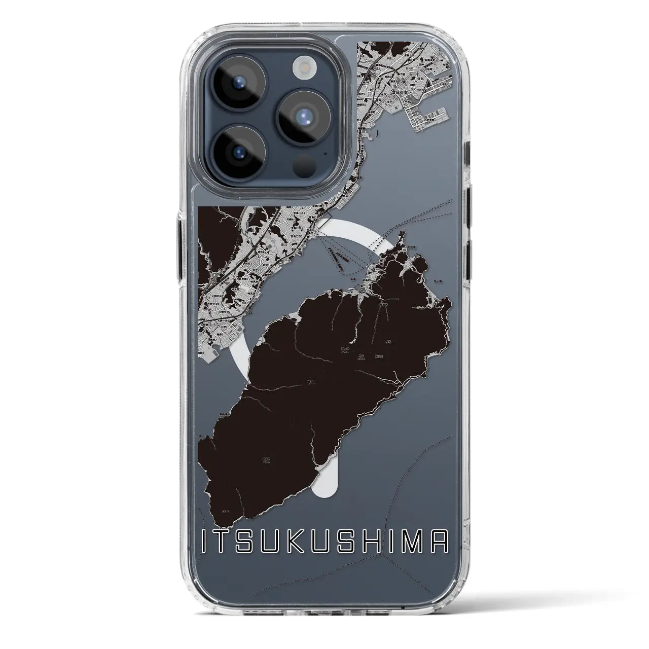 【厳島（広島県）】地図柄iPhoneケース（MagSafeタイプ）