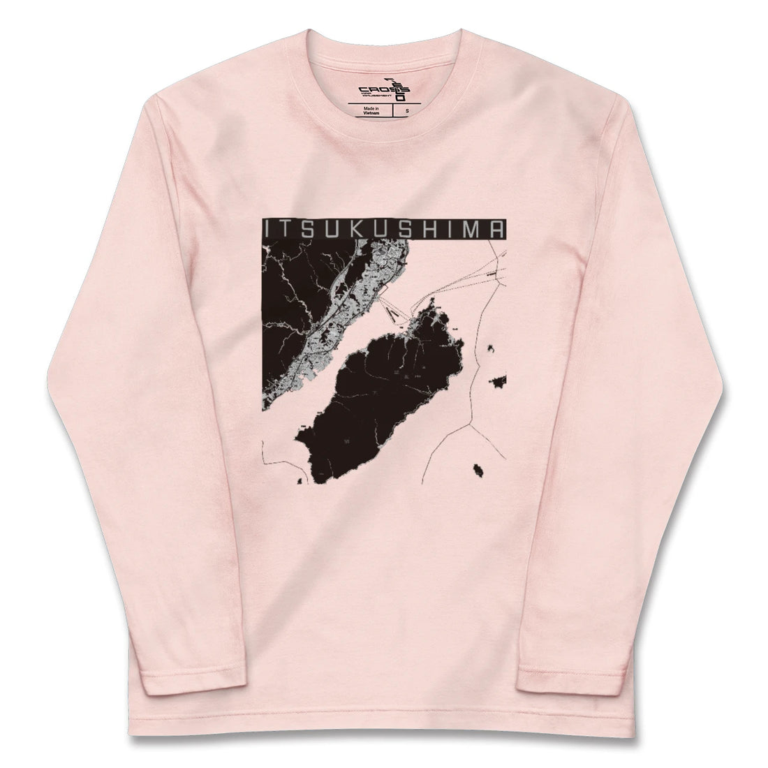 【厳島（広島県）】地図柄ロングスリーブTシャツ