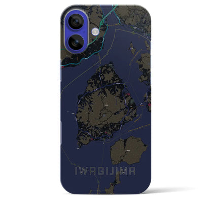 【岩城島（愛媛県）】地図柄iPhoneケース（バックカバータイプ）