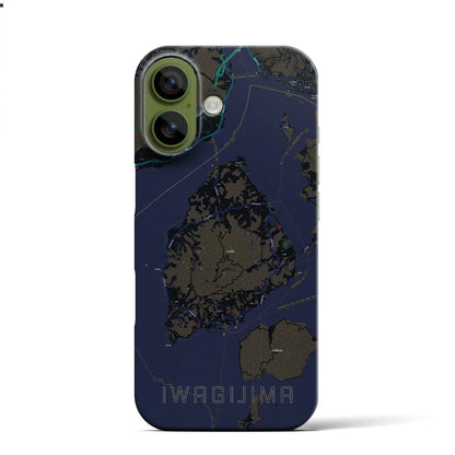 【岩城島（愛媛県）】地図柄iPhoneケース（バックカバータイプ）