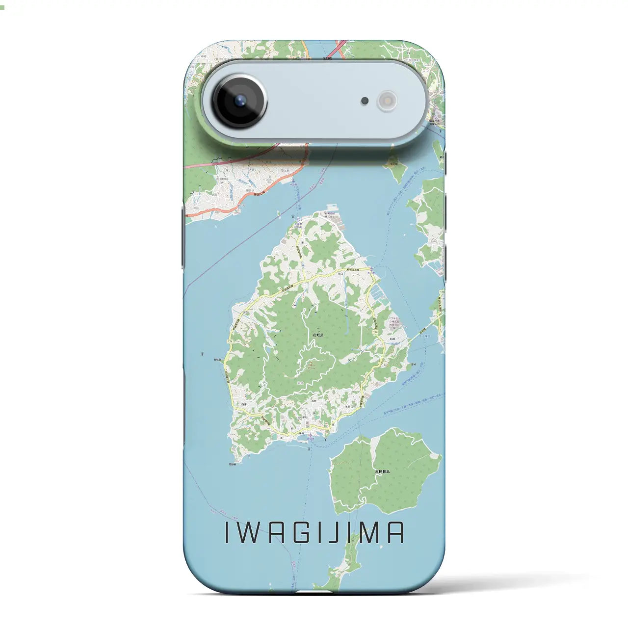【岩城島（愛媛県）】地図柄iPhoneケース（バックカバータイプ）
