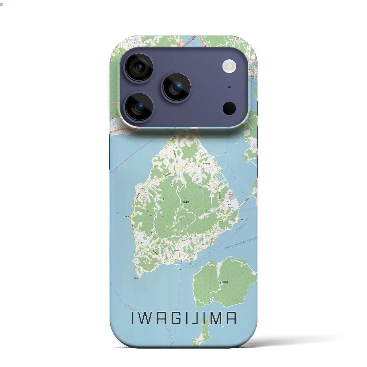 【岩城島（愛媛県）】地図柄iPhoneケース（バックカバータイプ）