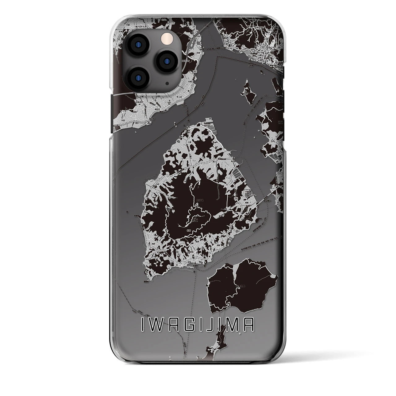 【岩城島（愛媛県）】地図柄iPhoneケース（クリアタイプ）