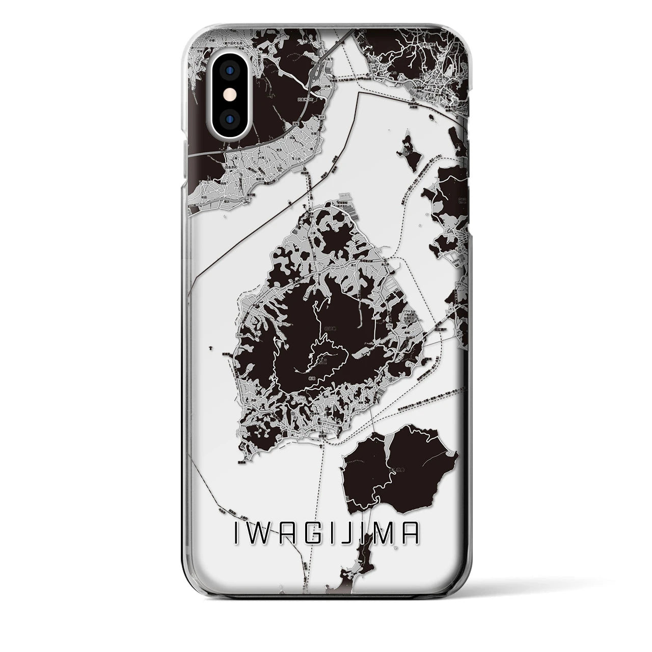 【岩城島（愛媛県）】地図柄iPhoneケース（クリアタイプ）