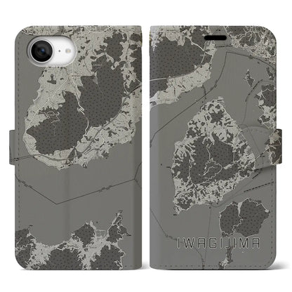 【岩城島（愛媛県）】地図柄iPhoneケース（手帳タイプ）