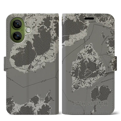 【岩城島（愛媛県）】地図柄iPhoneケース（手帳タイプ）