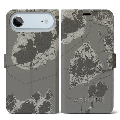 【岩城島（愛媛県）】地図柄iPhoneケース（手帳タイプ）