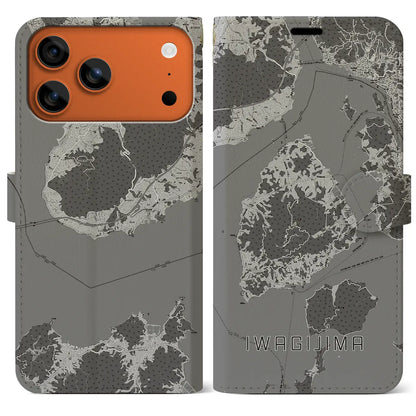 【岩城島（愛媛県）】地図柄iPhoneケース（手帳タイプ）