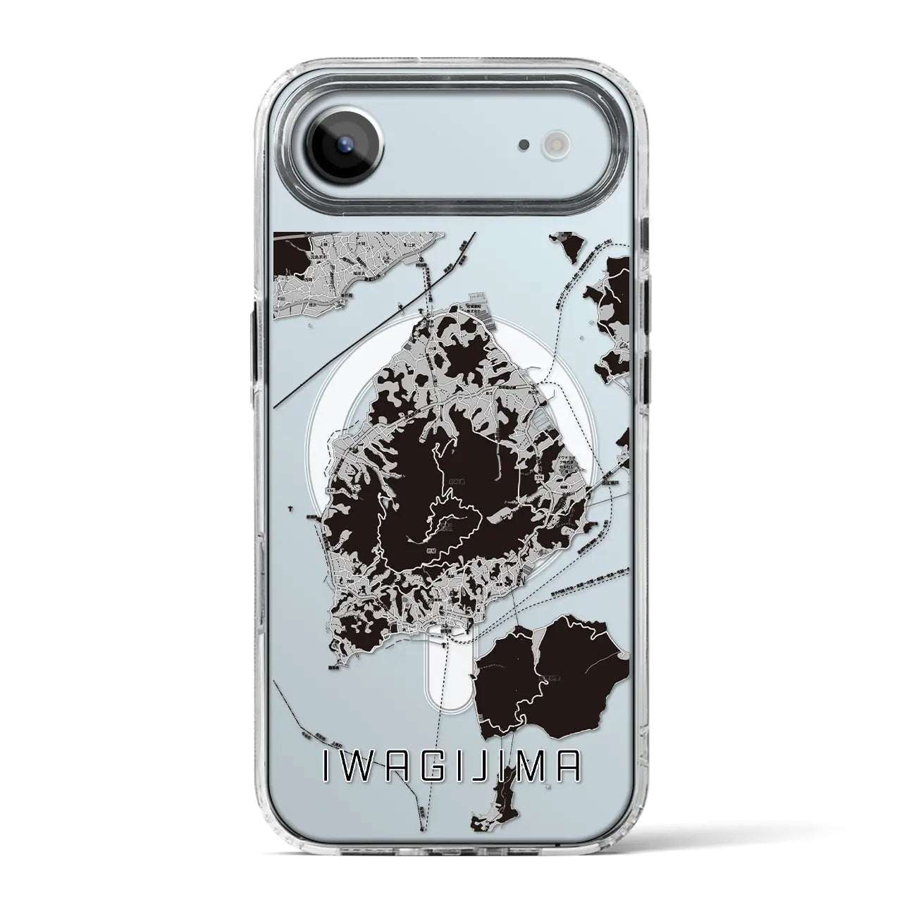 【岩城島（愛媛県）】地図柄iPhoneケース（MagSafeタイプ）