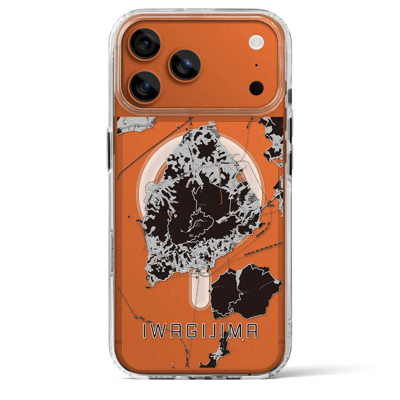 【岩城島（愛媛県）】地図柄iPhoneケース（MagSafeタイプ）